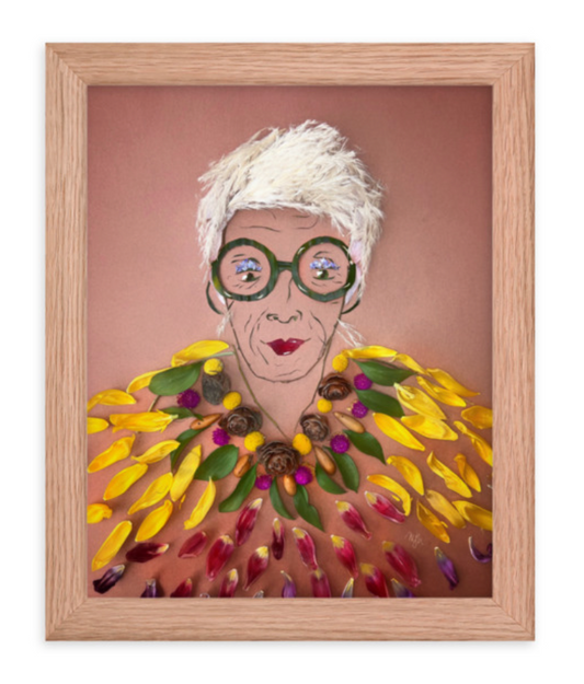 Framed Iris Apfel Art Print